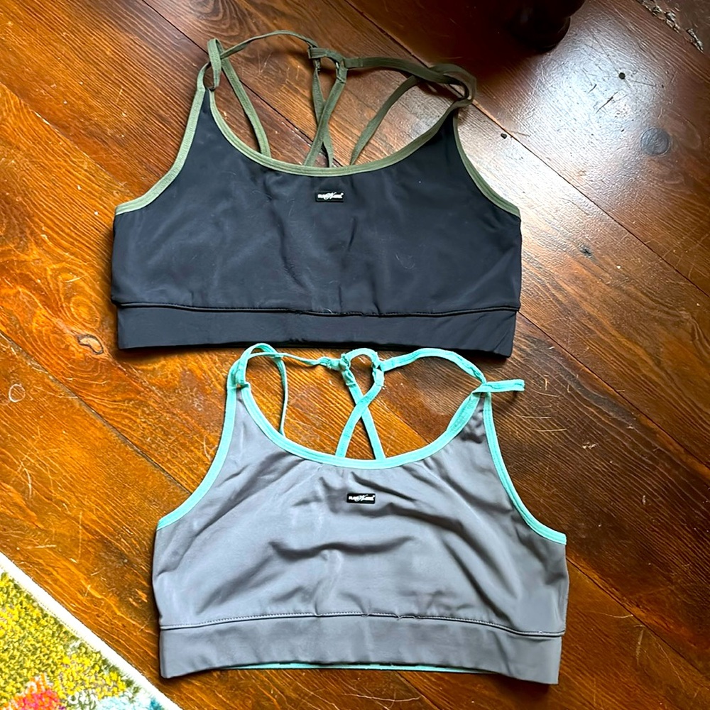 FLAG NOR FAIL sports bras. Set of 2. Used condition. Size Medium.